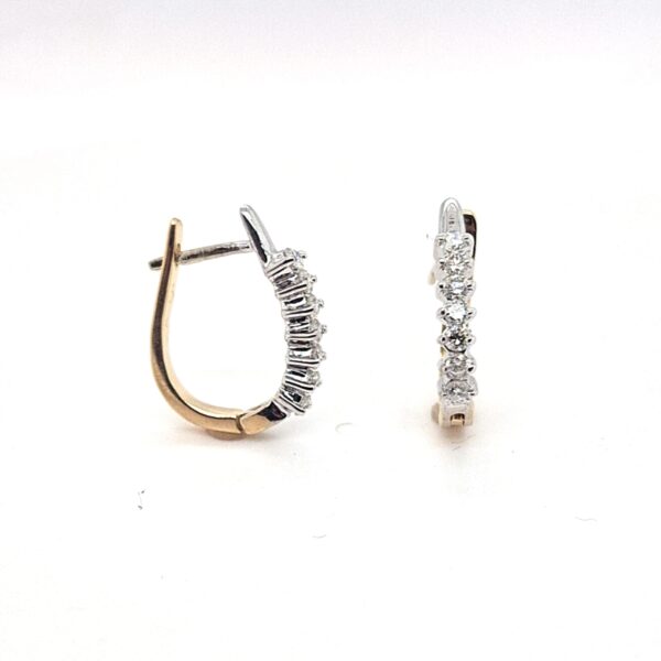 ESTATE Diamond Hoop Earrings