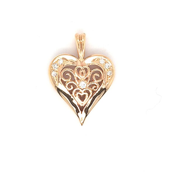 ESTATE Diamond Heart Pendant