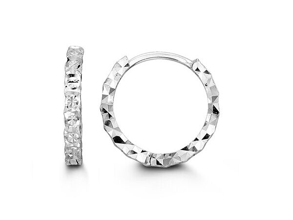 10K Gold Huggie Hoop Earrings
