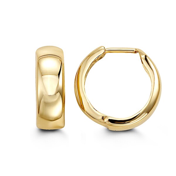 10K Gold Huggie Hoop Earrings
