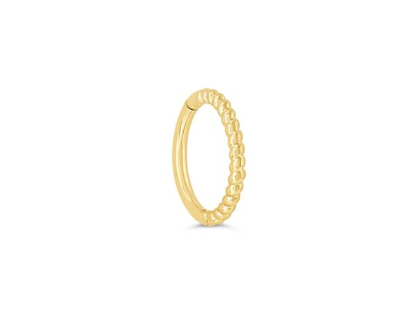 14K Single Huggie Hoop Earring