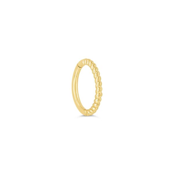14K Single Huggie Hoop Earring