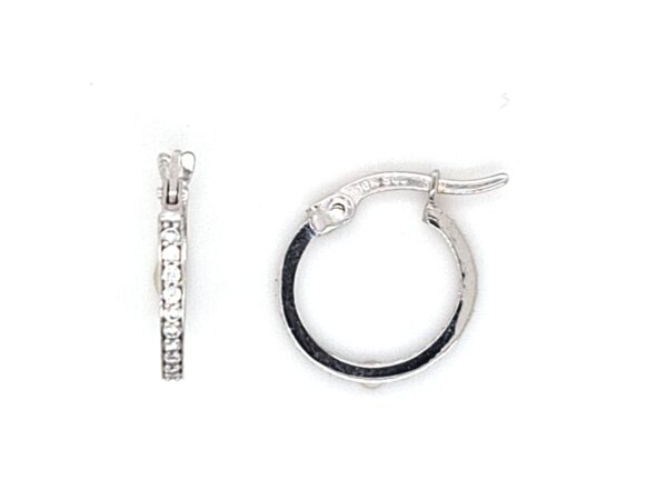 10K Gold Small CZ Hoop Earrings