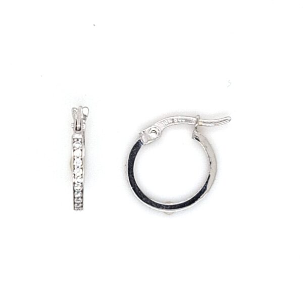 10K Gold Small CZ Hoop Earrings