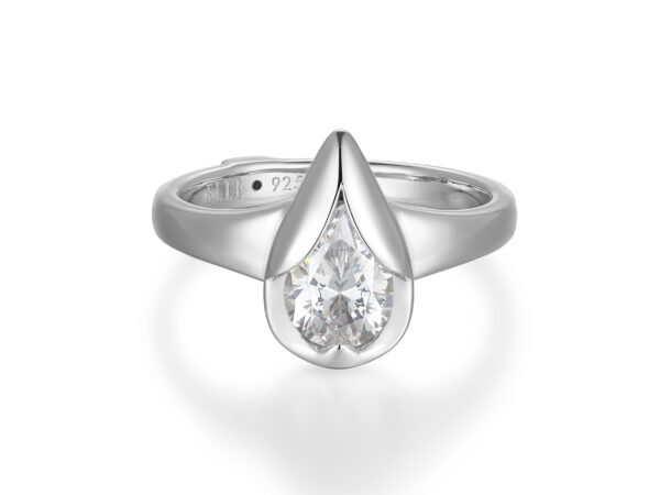 ELLE Sterling Silver CZ Ring