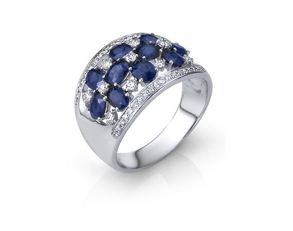 Designer Sapphire & Diamond Ring