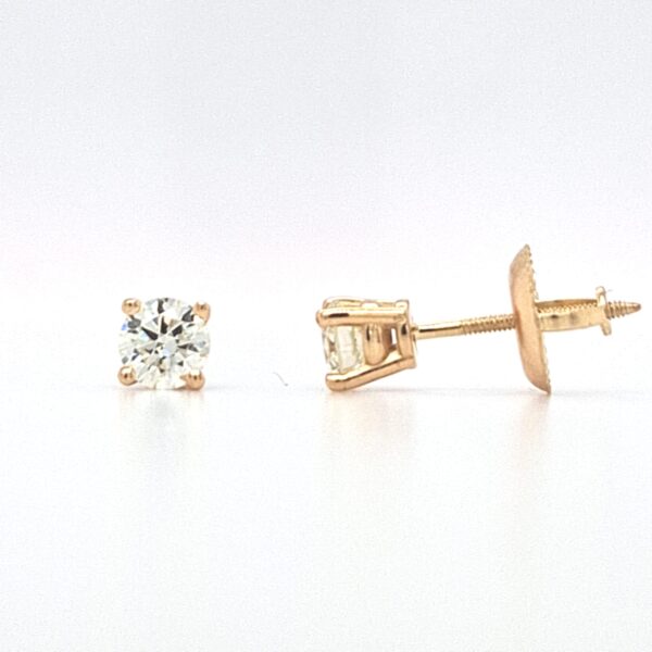 14K Diamond Stud Earrings