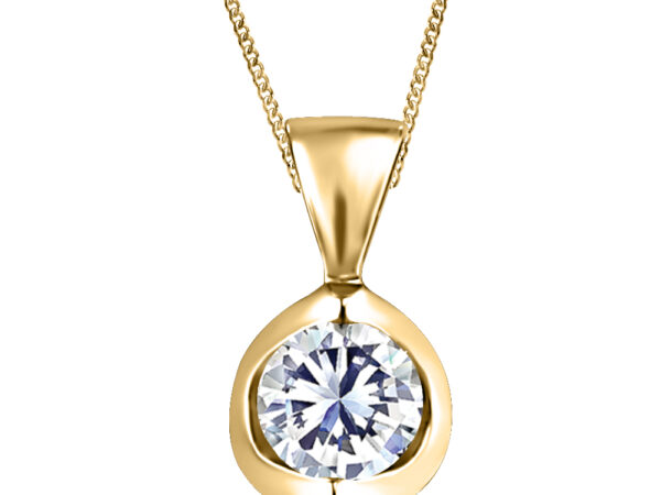 Canadian Diamond 'Fire & Ice' Solitaire Necklace