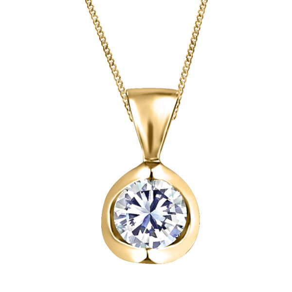 Canadian Diamond 'Fire & Ice' Solitaire Necklace