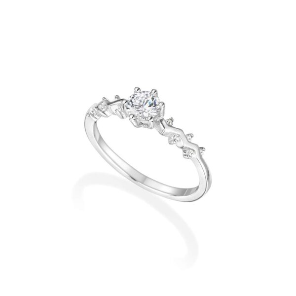 Sterling Silver Cubic Zirconia Wave Ring