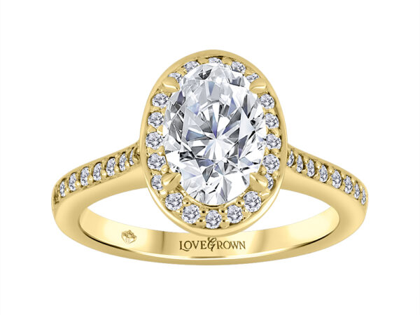 Lab Grown Diamond Oval Halo Ring
