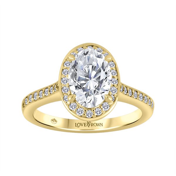 Lab Grown Diamond Oval Halo Ring