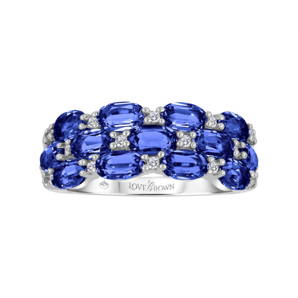 Lab Grown Sapphire & Diamond Band