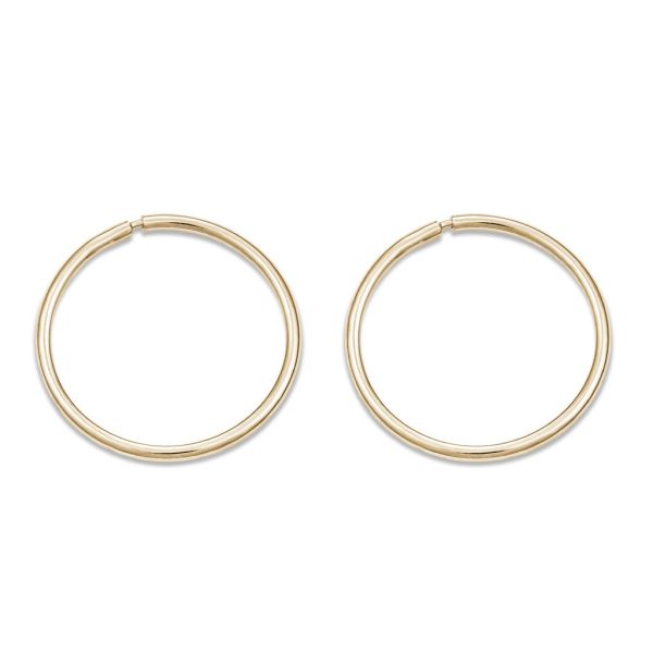 10K Gold Sleeper Hoop Earrings