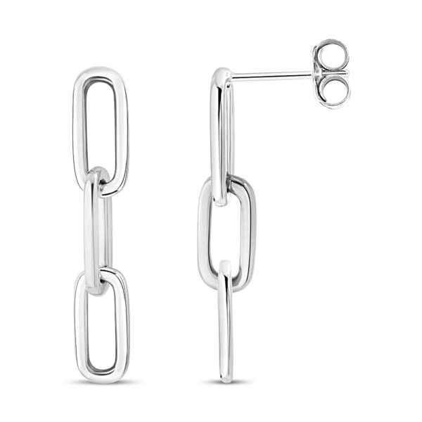 Sterling Silver Paperclip Earrings