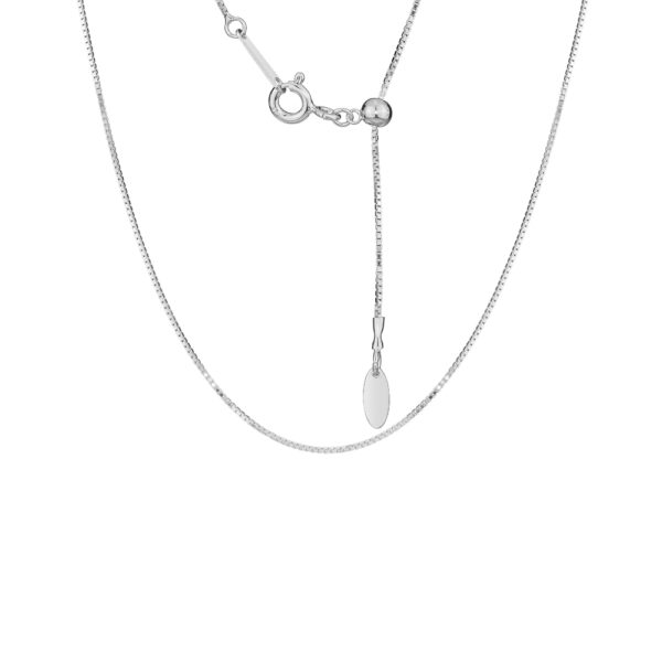 Sterling Silver Adjustable Box Link Chain
