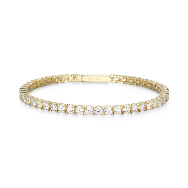 Silver Gold Plated ELLE Cubic Zirconia Tennis Bracelet