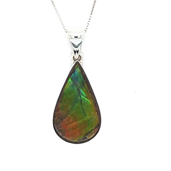 Ammolite Silver Necklace