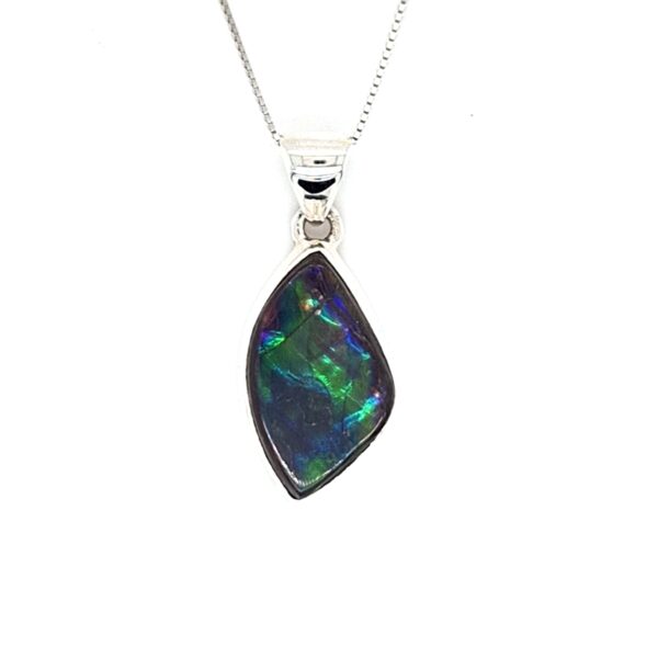 Ammolite Silver Necklace