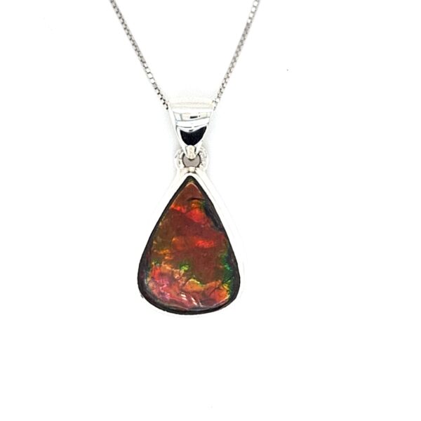 Ammolite Silver Necklace