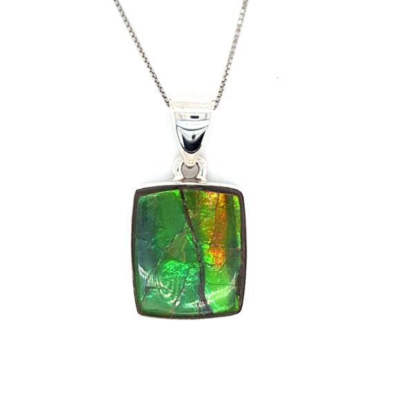 Ammolite Silver Necklace