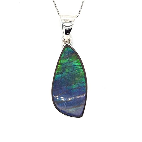 Ammolite Silver Necklace