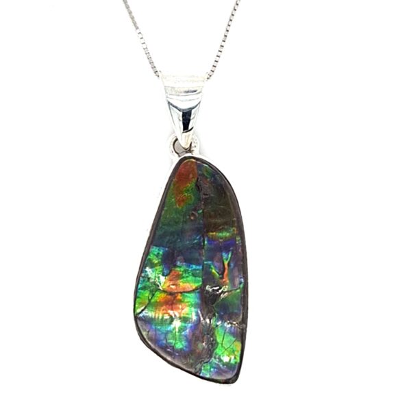 Ammolite Silver Necklace