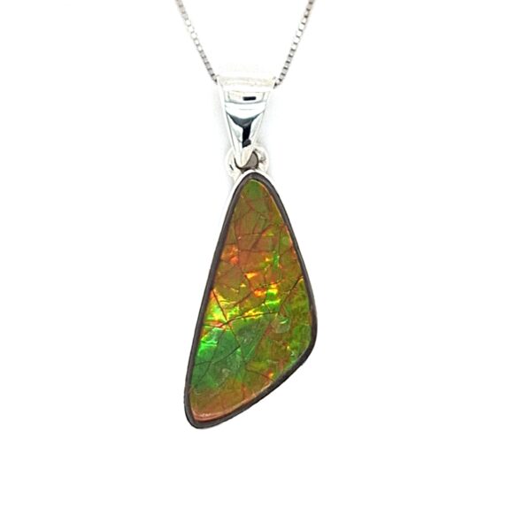 Ammolite Silver Necklace