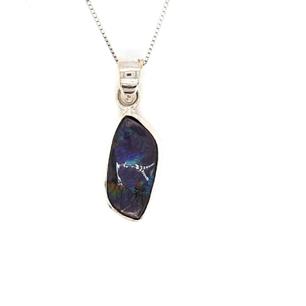 Ammolite Silver Necklace