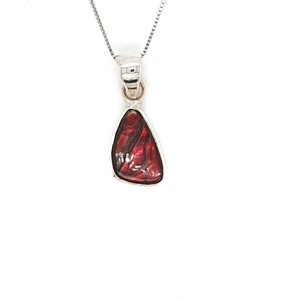 Ammolite Silver Necklace