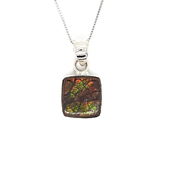 Ammolite Silver Necklace