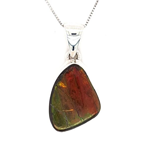 Ammolite Silver Necklace