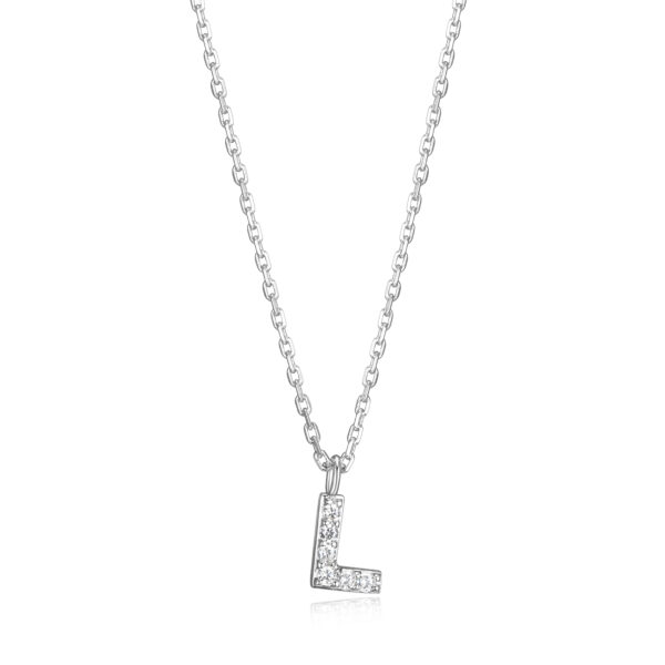 Silver Initial Necklace
