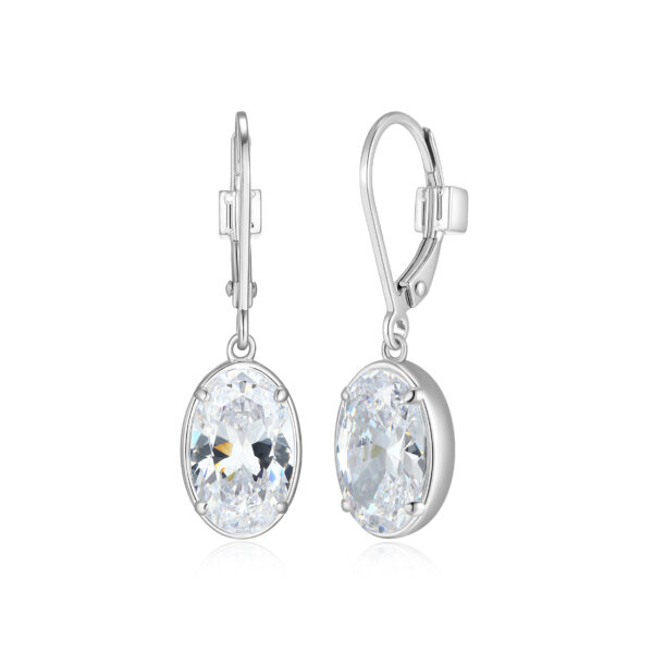 ELLE Sterling Silver CZ Earrings