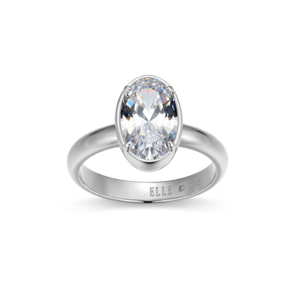ELLE Sterling Silver CZ Ring