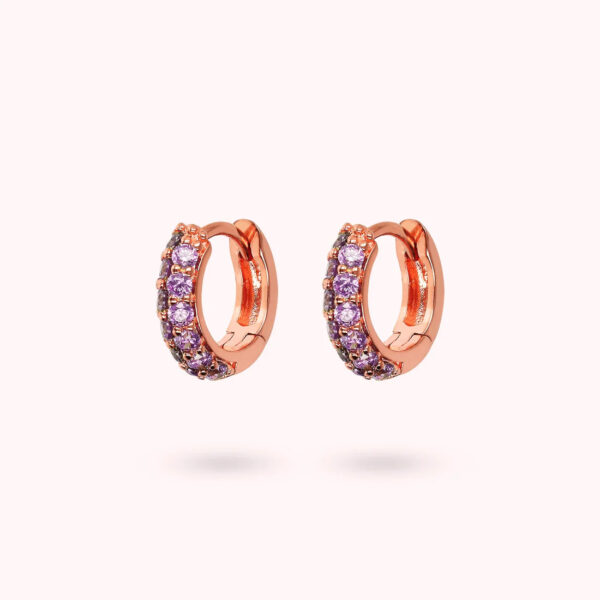 Bronzallure Cubic Zirconia Huggie Earrings
