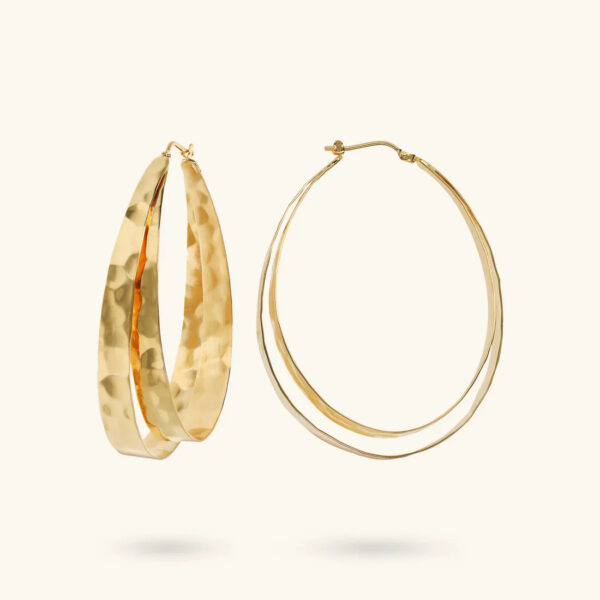 Etrusca Gold Plated Large Double Hoops