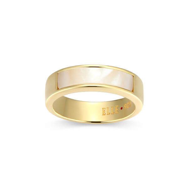 Silver Gold Plated ELLE Mother of Pearl Ring