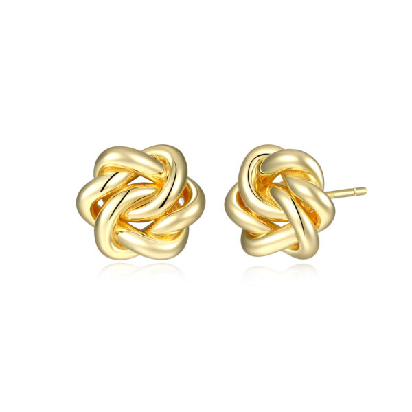 Silver Gold Plated ELLE Knot Earrings