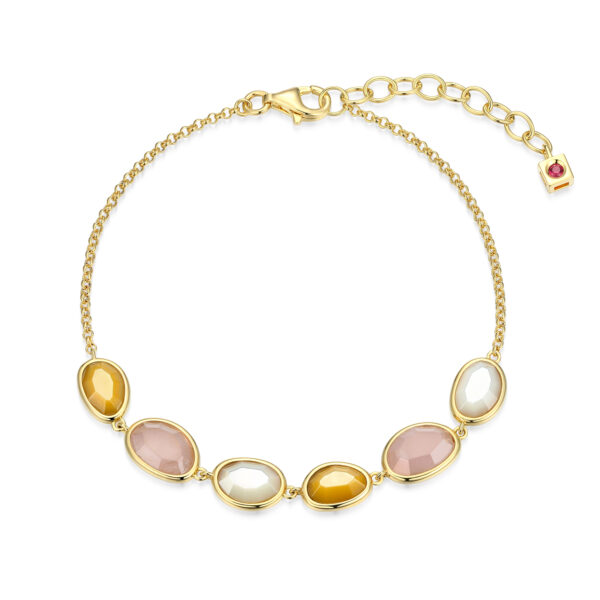 Silver Gold Plated ELLE Gemstone Bracelet