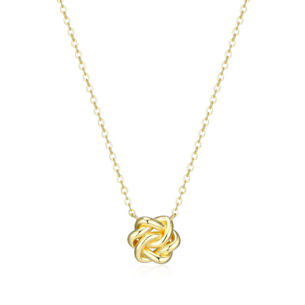 Silver Gold Plated ELLE Knot Necklace