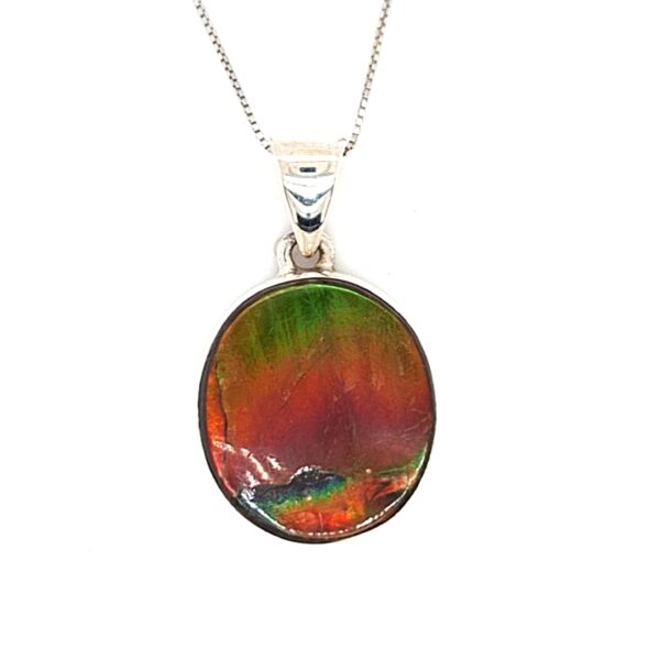 Ammolite Silver Necklace