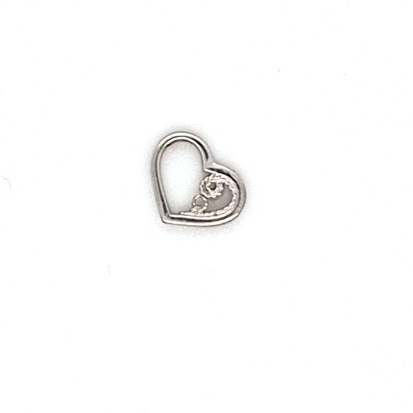 Sterling Silver Filigree Mini Floating Heart