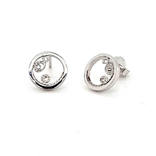 Sterling Silver Filigree Round Stud Earrings