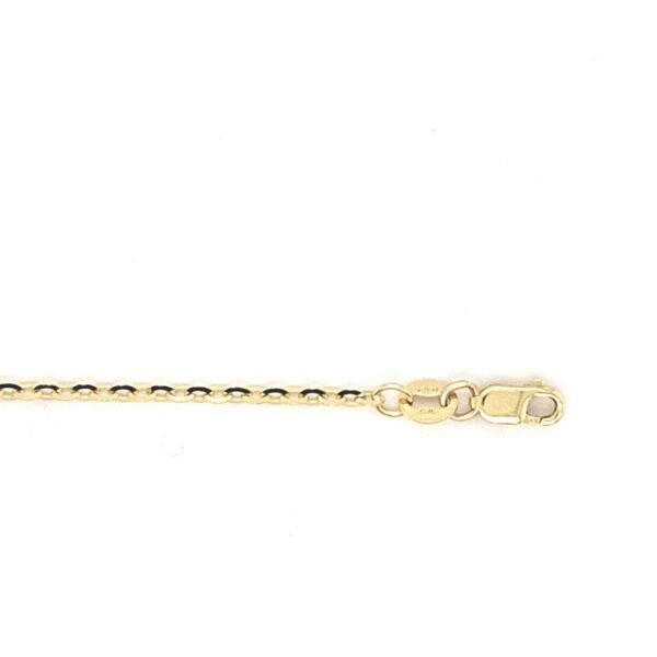 10K Gold Diamond Cut Rolo Link Chain