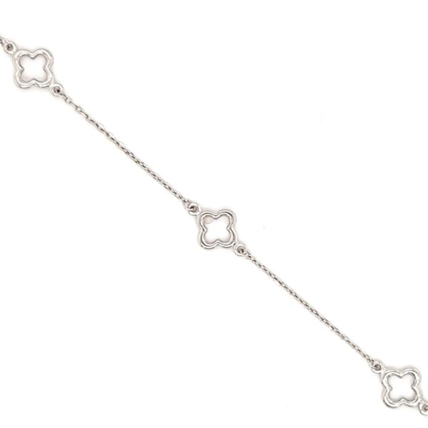 10K Gold Clover Station Bracelet