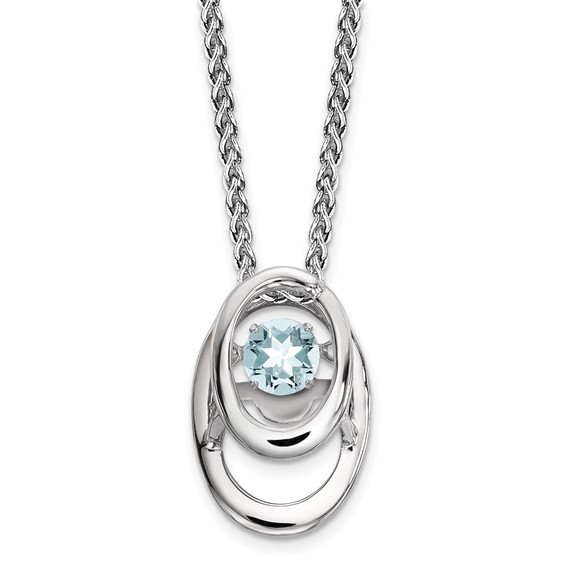 Sterling Silver Aquamarine Necklace