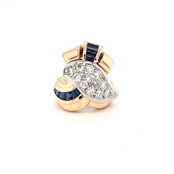 ESTATE Custom Sapphire & Diamond Ring