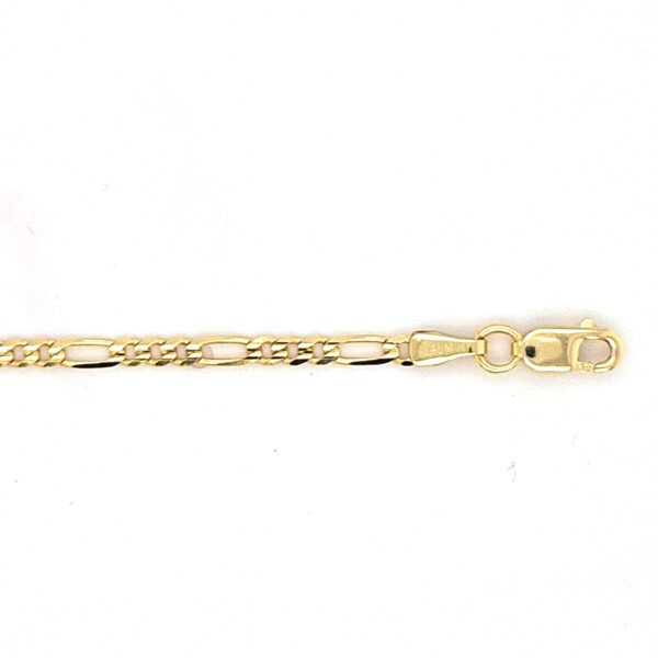 10K Gold Figaro Link Bracelet
