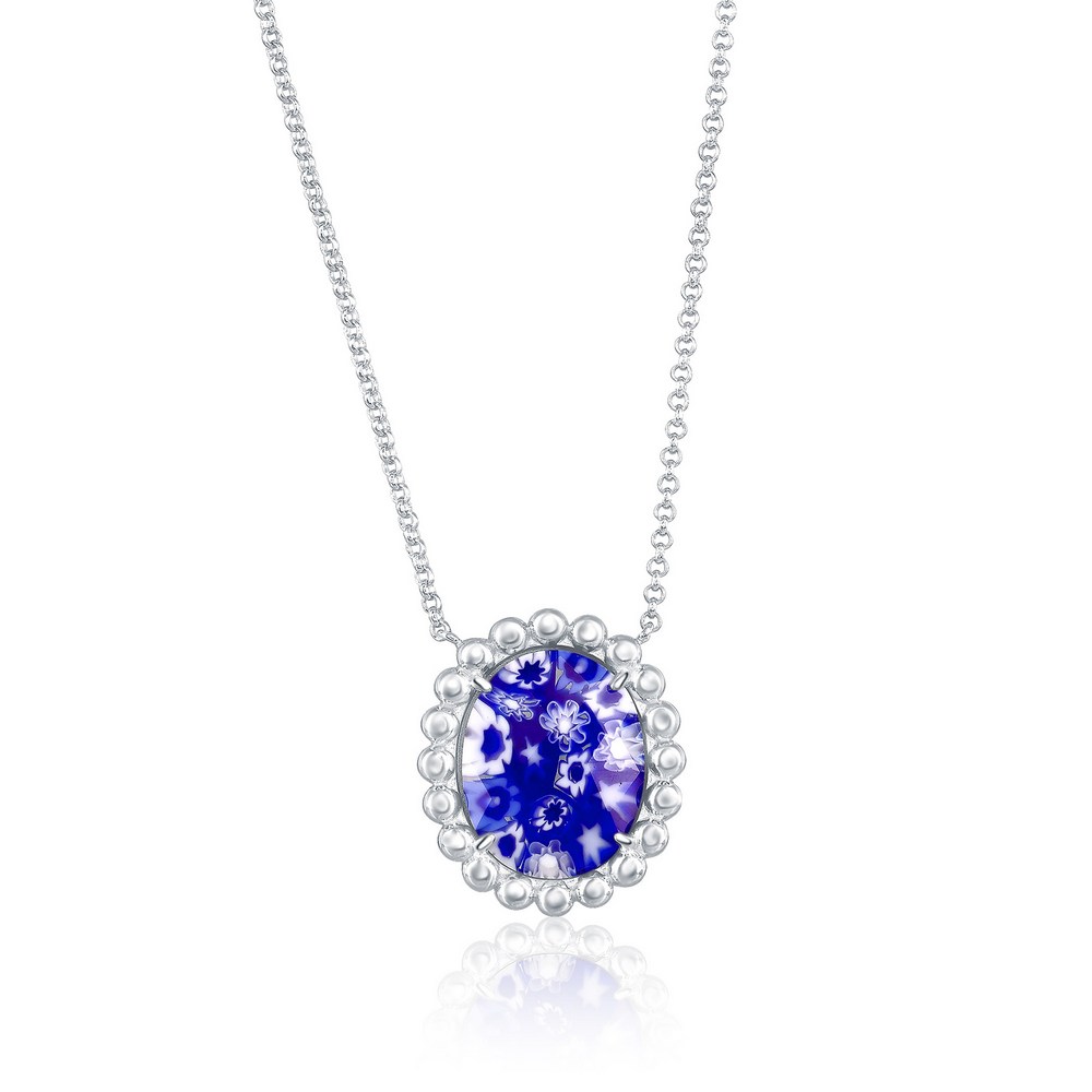 Sterling Silver Murano Glass Necklace